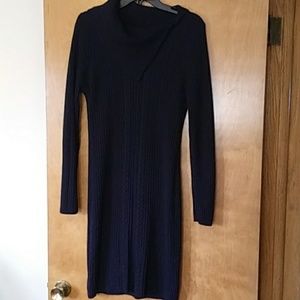 Navy sweater dress